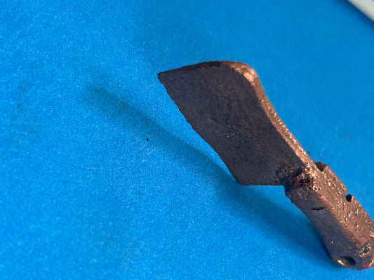 Hand poured little mini pure copper hatchet ￼