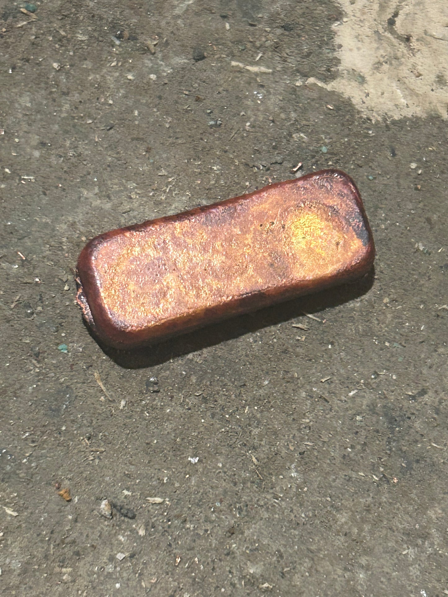 Half ounce bar of copper