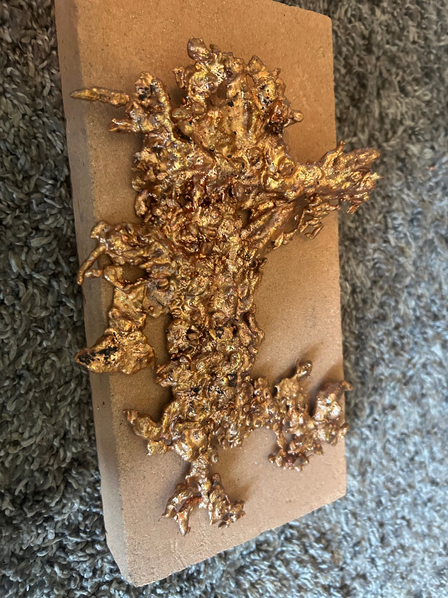 Hand poured copper art