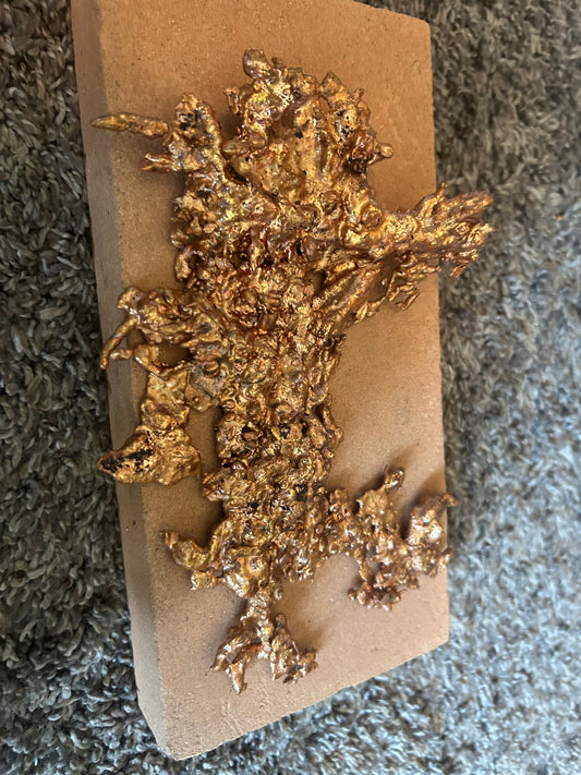 Hand poured copper art