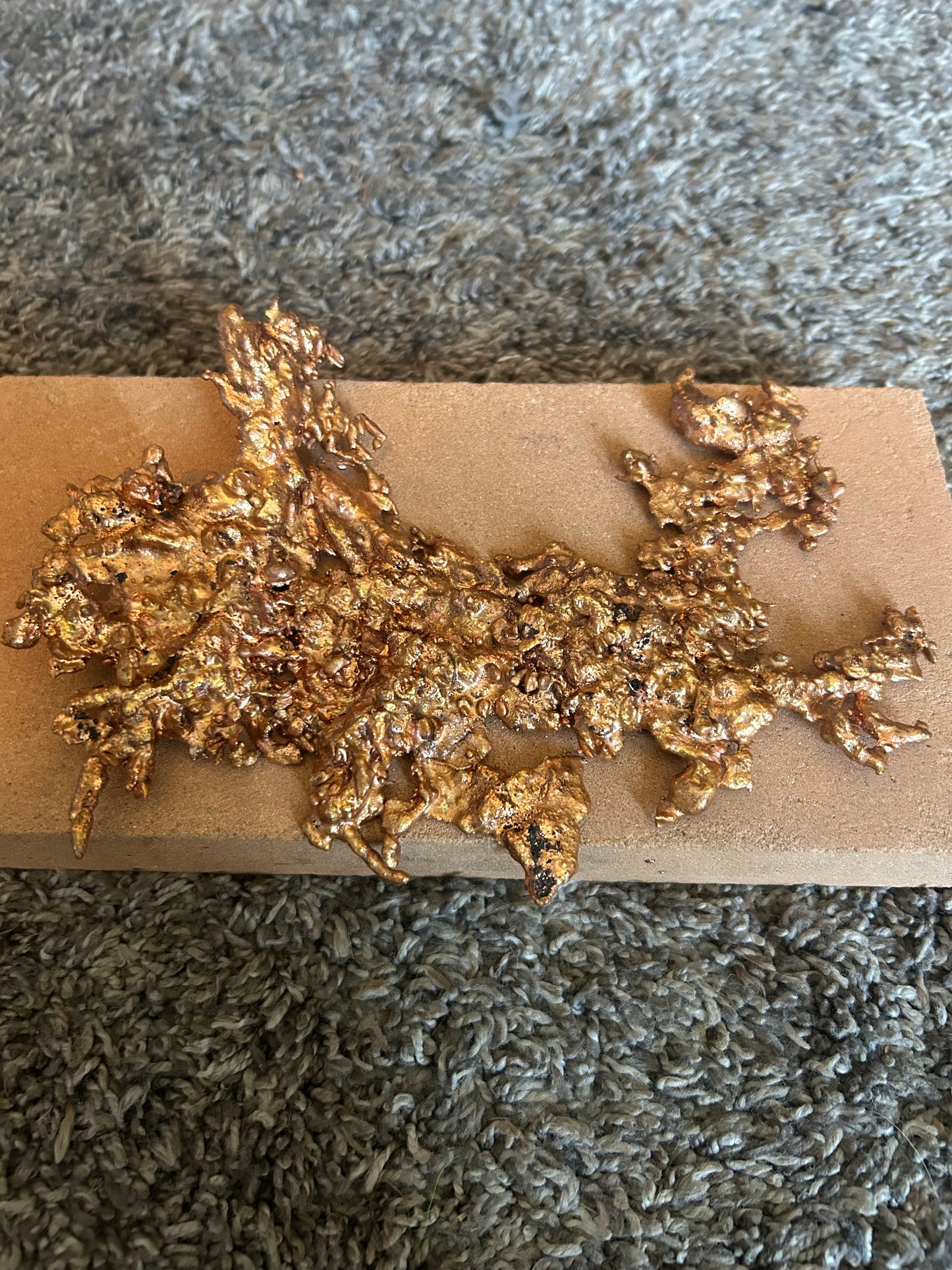 Hand poured copper art