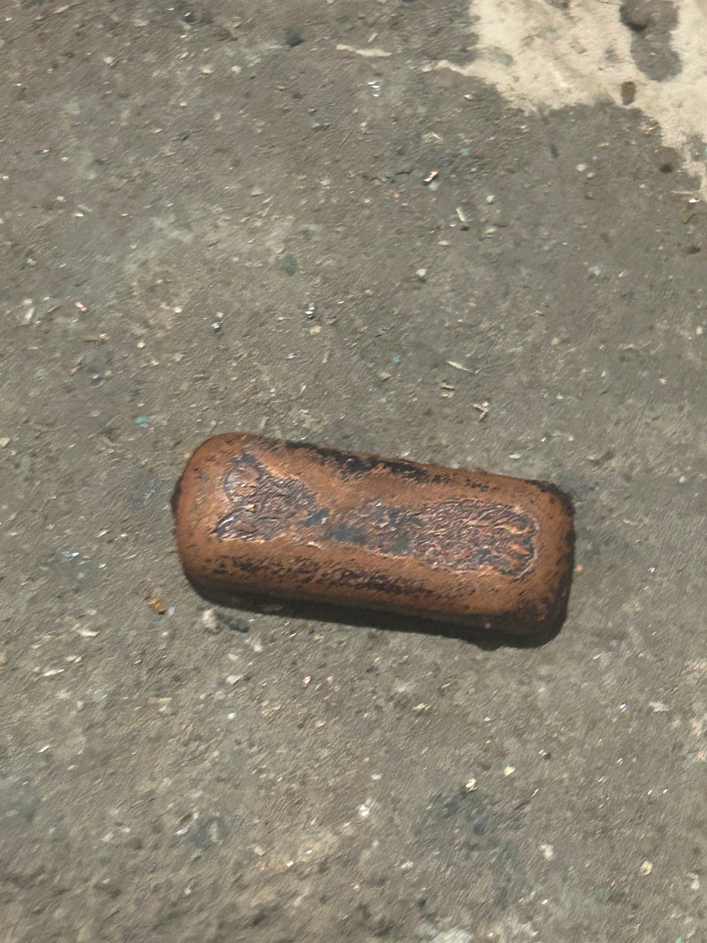 Half ounce bar of copper