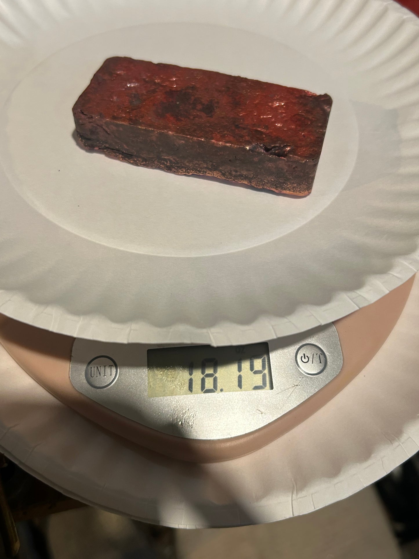 hand poured copper bar