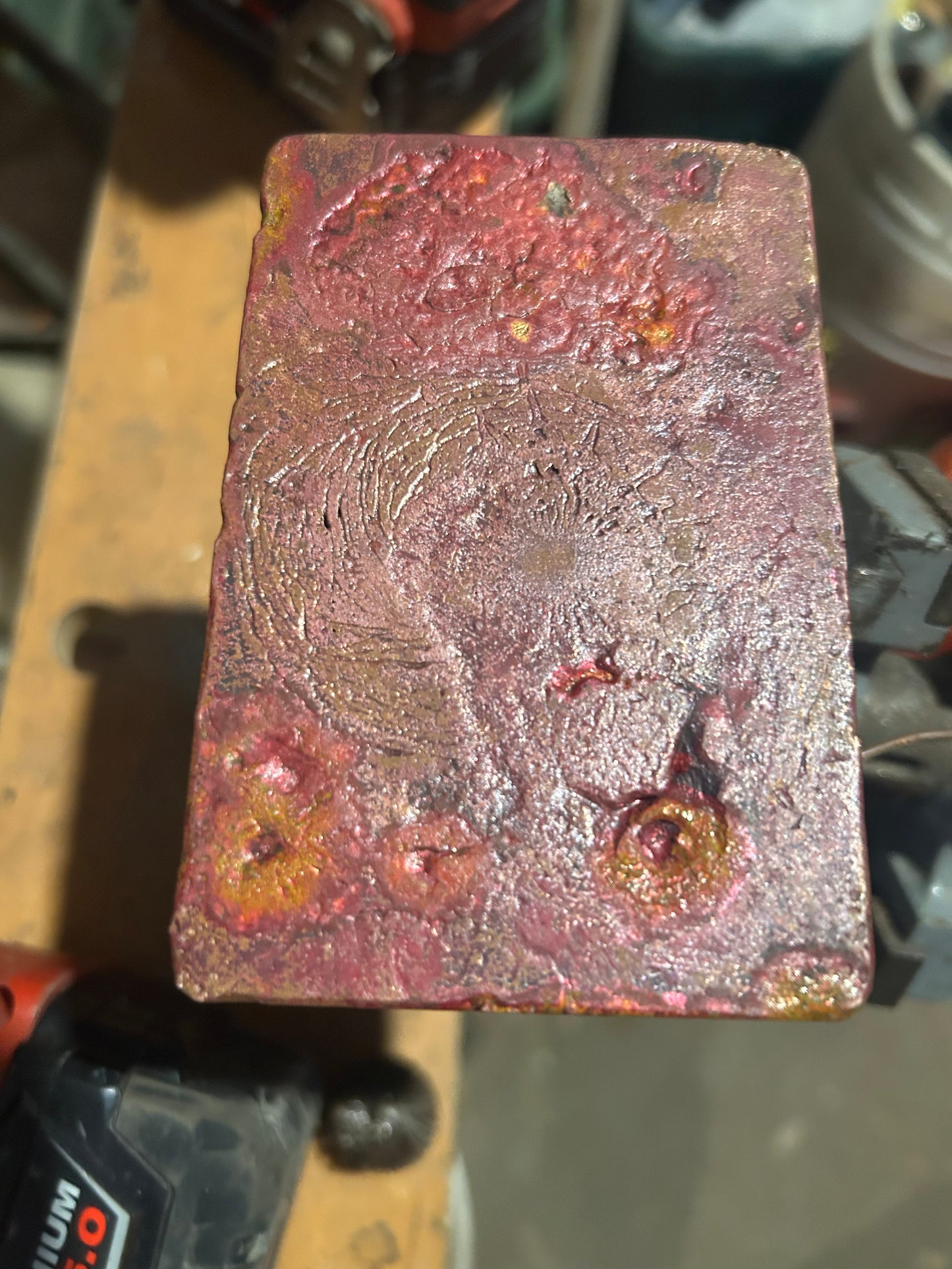 Hand poured big copper bars ￼